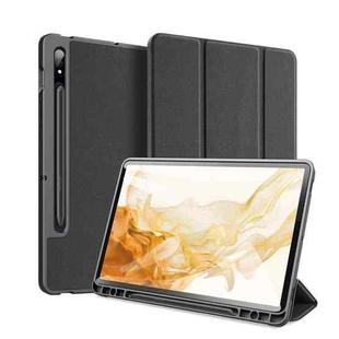 For Samsung Galaxy Tab S8 / Galaxy Tab S7 DUX DUCIS Domo Series Magnetic PU Leather Tablet Case(Black)