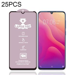 For Vivo V11i 25 PCS 9H HD Large Arc High Alumina Full Screen Tempered Glass Film