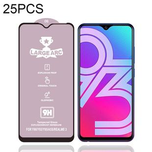 For Vivo Y93 25 PCS 9H HD Large Arc High Alumina Full Screen Tempered Glass Film