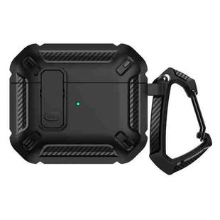 Shield Shockproof Earphone Protective Case with Hook For AirPods 3(Black)