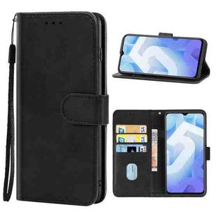 Leather Phone Case For vivo iQOO U5(Black)