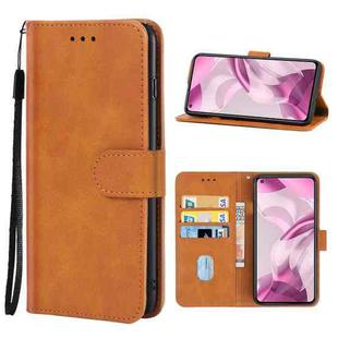 Leather Phone Case For Xiaomi Mi 11 Lite 5G NE(Brown)