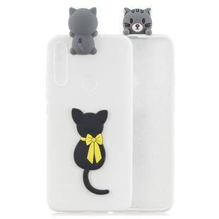 For Huawei P Smart Z 3D Cartoon Pattern Shockproof TPU Protective Case(Little Black Cat)