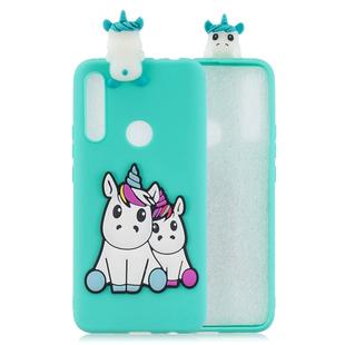 For Huawei P Smart Z 3D Cartoon Pattern Shockproof TPU Protective Case(Couple Unicorn)