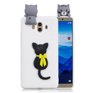 For Huawei Mate 10 3D Cartoon Pattern Shockproof TPU Protective Case(Little Black Cat)