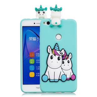 For Huawei P8 Lite 2017 3D Cartoon Pattern Shockproof TPU Protective Case(Couple Unicorn)