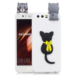 For Huawei P10 3D Cartoon Pattern Shockproof TPU Protective Case(Little Black Cat)