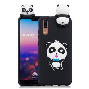 For Huawei P20 3D Cartoon Pattern Shockproof TPU Protective Case(Blue Bow Panda)