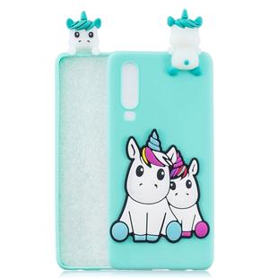 For Huawei P30 3D Cartoon Pattern Shockproof TPU Protective Case(Couple Unicorn)