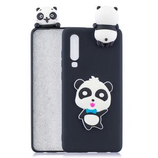 For Huawei P30 3D Cartoon Pattern Shockproof TPU Protective Case(Blue Bow Panda)