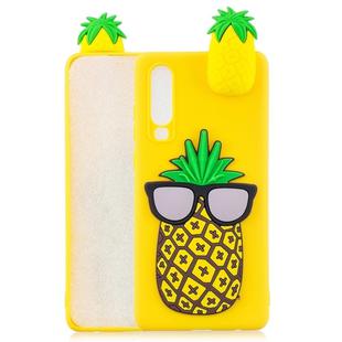 For Huawei P30 3D Cartoon Pattern Shockproof TPU Protective Case(Big Pineapple)