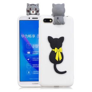 For Huawei Y5 2018 3D Cartoon Pattern Shockproof TPU Protective Case(Little Black Cat)