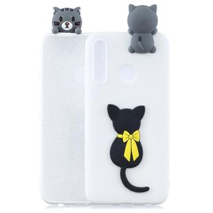 For Huawei Enjoy 9s 3D Cartoon Pattern Shockproof TPU Protective Case(Little Black Cat)