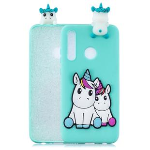 For Huawei Enjoy 9s 3D Cartoon Pattern Shockproof TPU Protective Case(Couple Unicorn)