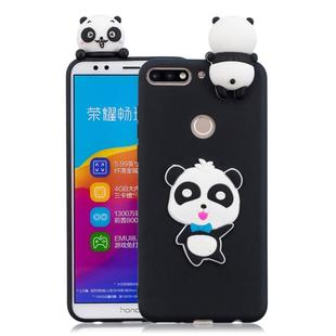 For Huawei Honor 7C 3D Cartoon Pattern Shockproof TPU Protective Case(Blue Bow Panda)