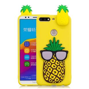 For Huawei Honor 7C 3D Cartoon Pattern Shockproof TPU Protective Case(Big Pineapple)