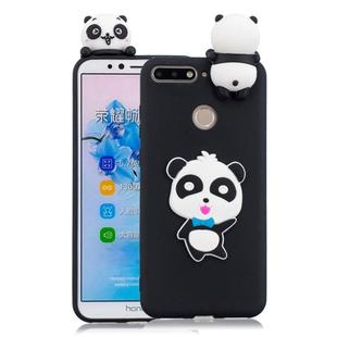 For Huawei Honor 7A 3D Cartoon Pattern Shockproof TPU Protective Case(Blue Bow Panda)