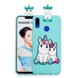 For Huawei Honor 8X 3D Cartoon Pattern Shockproof TPU Protective Case(Couple Unicorn)