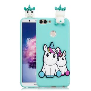 For Huawei Honor 9i 3D Cartoon Pattern Shockproof TPU Protective Case(Couple Unicorn)