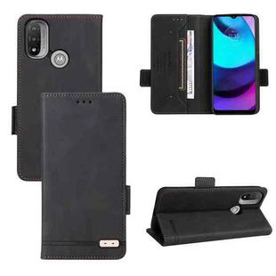 For Motorola Moto E20 / E40 Magnetic Clasp Leather Phone Case(Black)
