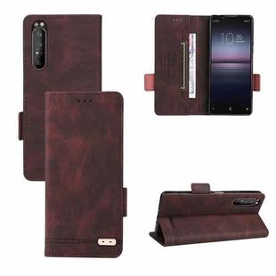 For Sony Xperia 1 II Magnetic Clasp Leather Phone Case(Brown)