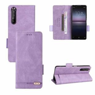 For Sony Xperia 1 II Magnetic Clasp Leather Phone Case(Purple)