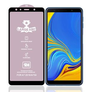For Galaxy A7 (2018) 9H HD Large Arc High Alumina Full Screen Tempered Glass Film