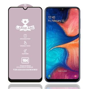 For Galaxy A30 9H HD Large Arc High Alumina Full Screen Tempered Glass Film