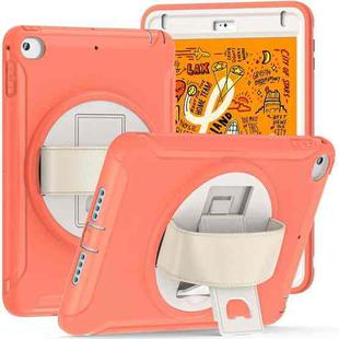 360 Degree Rotation PC + TPU Tablet Case For iPad mini 5 / 4(Coral Orange)