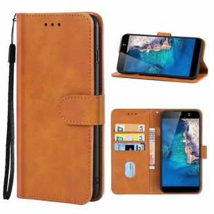 For Tecno Camon CX Leather Phone Case(Brown)