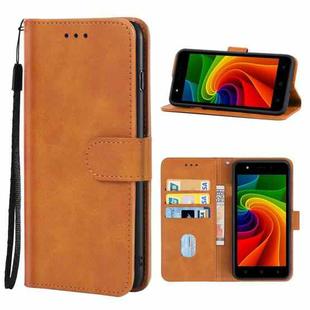 For Tecno F2 Leather Phone Case(Brown)