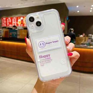 Transparent TPU Shockproof Phone Case For iPhone 13 Pro(Happy Smiley)