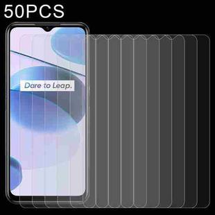 50 PCS 0.26mm 9H 2.5D Tempered Glass Film For OPPO Realme C35 / Narzo 50A Prime