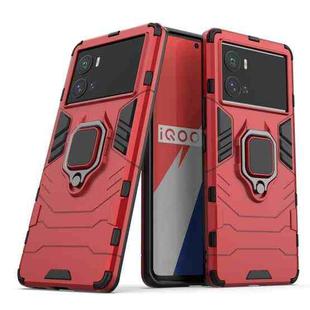 For vivo iQOO 9 Pro 5G Shockproof PC + TPU Protective Phone Case with Magnetic Ring Holder(Red)