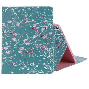 for iPad Pro 12.9 (2018) Colored Drawing Pattern Horizontal Flip PU Leather Case with Holder & Card Slots & Wallet (Apricot Tree)