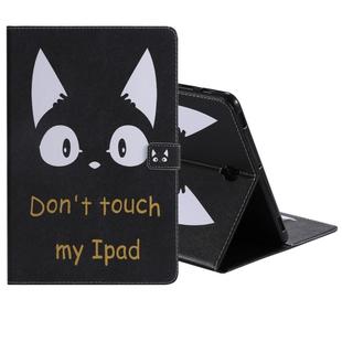 For Galaxy Tab S4 10.5 T830 / T835 Colored Drawing Pattern Horizontal Flip PU Leather Case with Holder & Card Slots & Wallet (Cat Ears)
