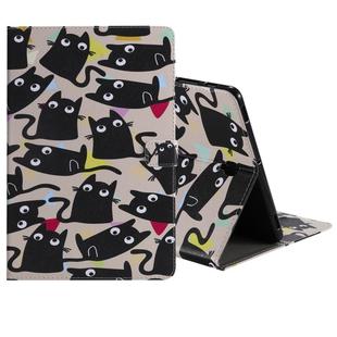 For Galaxy Tab S4 10.5 T830 / T835 Colored Drawing Pattern Horizontal Flip PU Leather Case with Holder & Card Slots & Wallet (Little Cat)