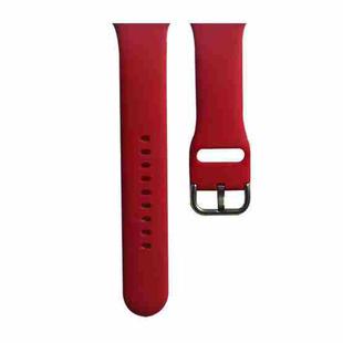 Silicone Watch Band, Size: S 110mm For Apple Watch Series 8&7 41mm / SE 2&6&SE&5&4 40mm / 3&2&1 38mm(Rose Red)