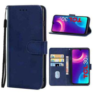 Leather Phone Case For TCL 30(Blue)