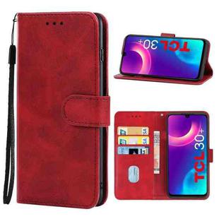 Leather Phone Case For TCL 30+(Red)