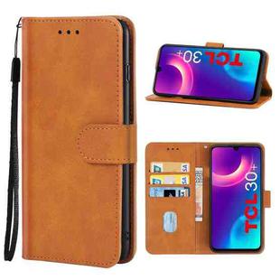 Leather Phone Case For TCL 30+(Brown)