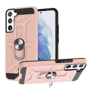 For Samsung Galaxy S22+ 5G War-god Armor Ring Holder TPU + PC Phone Case(Rose Gold)