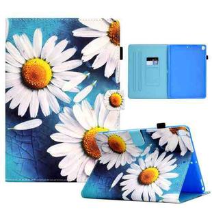 For iPad 10.2 2020 & 2019 Sewing Pen Slot Leather Tablet Case(Sunflower)