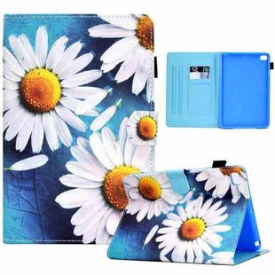Sewing Pen Slot Leather Tablet Case For iPad mini 2019 / 4 / 3 / 2 / 1(Sunflower)