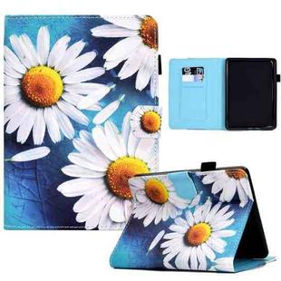 For Amazon Kindle Paperwhite 4 / 3 / 2 / 1 Sewing Pen Slot Leather Tablet Case(Sunflower)