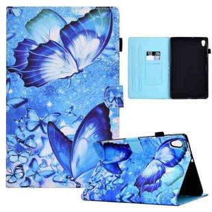 For Lenovo Tab M10 HD 2ND X306X Sewing Pen Slot Leather Tablet Case(Butterflies)