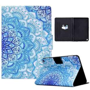 For Amazon Kindle Fire HD 10 2021 Electric Pressed TPU Leather Tablet Case(Green Flower)