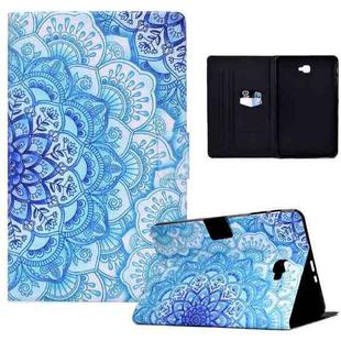 For Samsung Galaxy Tab A 10.1 2016 Electric Pressed TPU Leather Tablet Case(Green Flower)