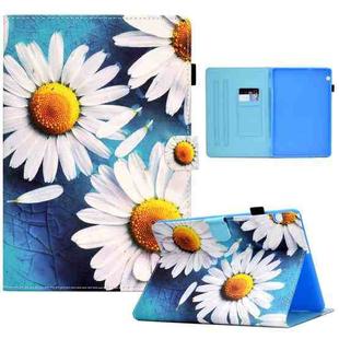 For Huawei MediaPad T3 10 Sewing Pen Slot Leather Tablet Case(Sunflower)