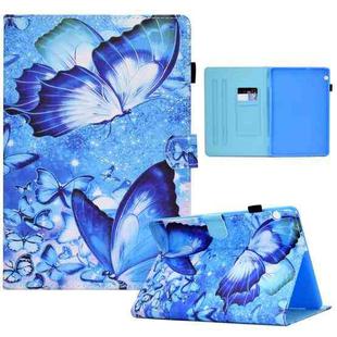 For Huawei MediaPad T5 Sewing Pen Slot Leather Tablet Case(Butterflies)